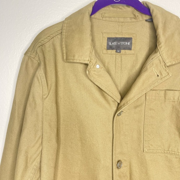 Slate and Stone Beige 100% Cotton Jacket Size Medium - Picture 5 of 9